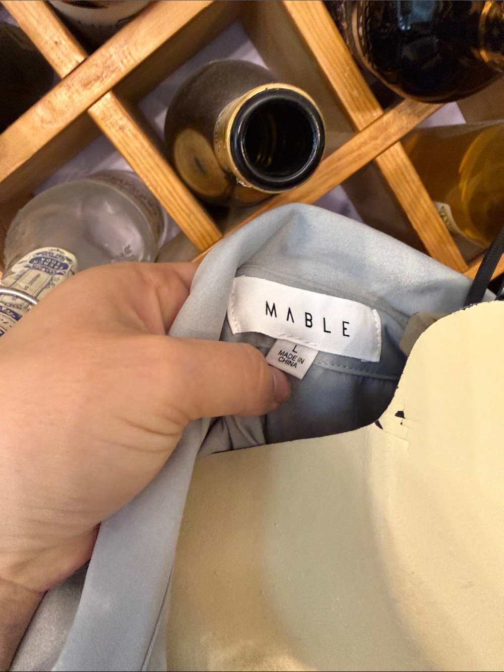 MABLE Light Blue Button-Front Shirt Dress - Picture 2 of 7